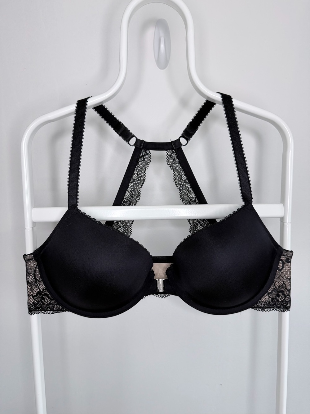 Torrid Black Lace Racerback Push-Up Bra 42B